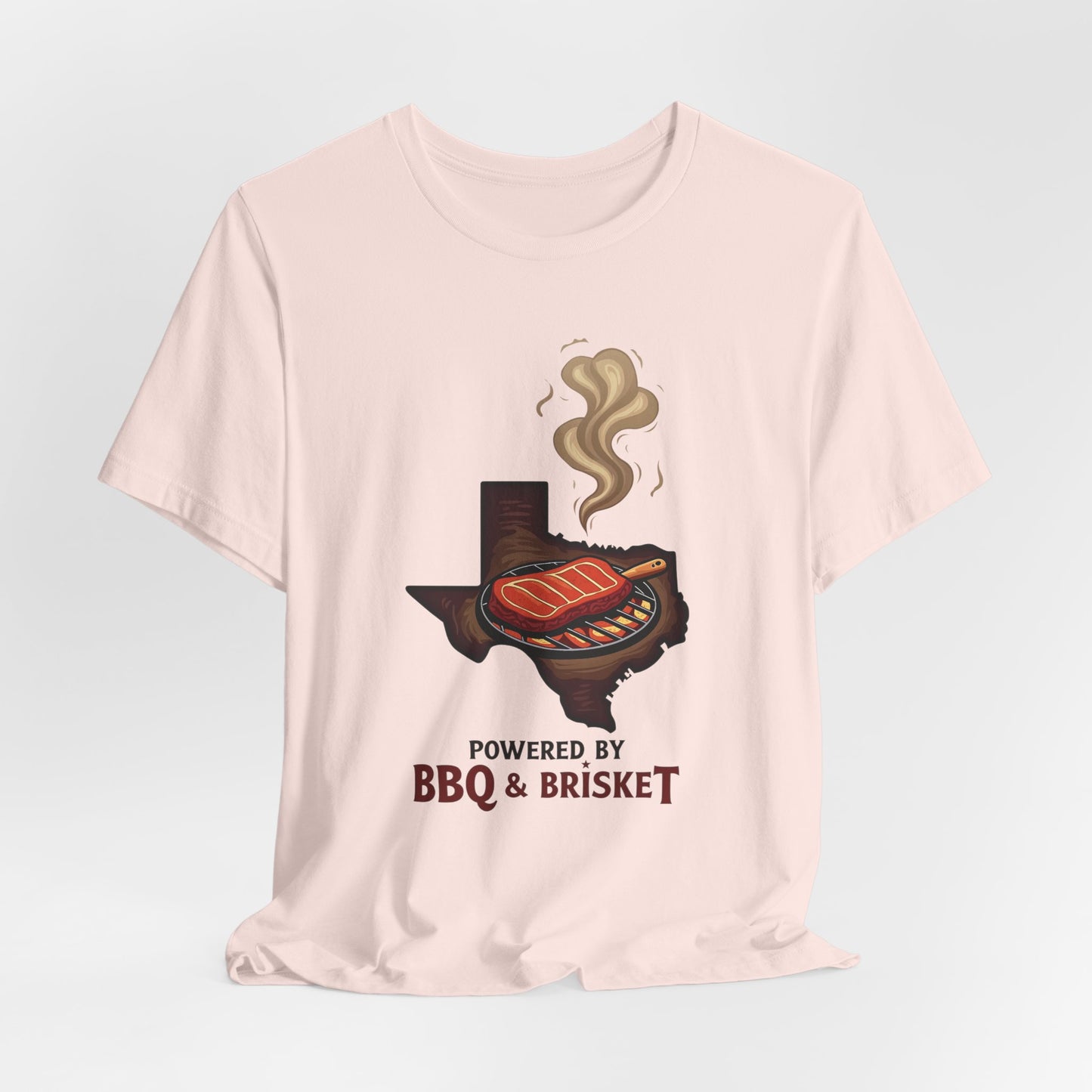 Texas - Powered by BBQ and Brisket T-Shirt | Lone Star Foodie Tee