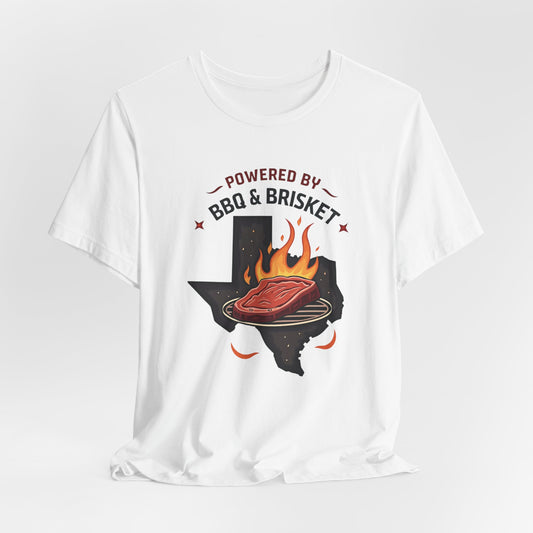 Texas - Powered by BBQ and Brisket T-Shirt II | Lone Star Foodie Tee