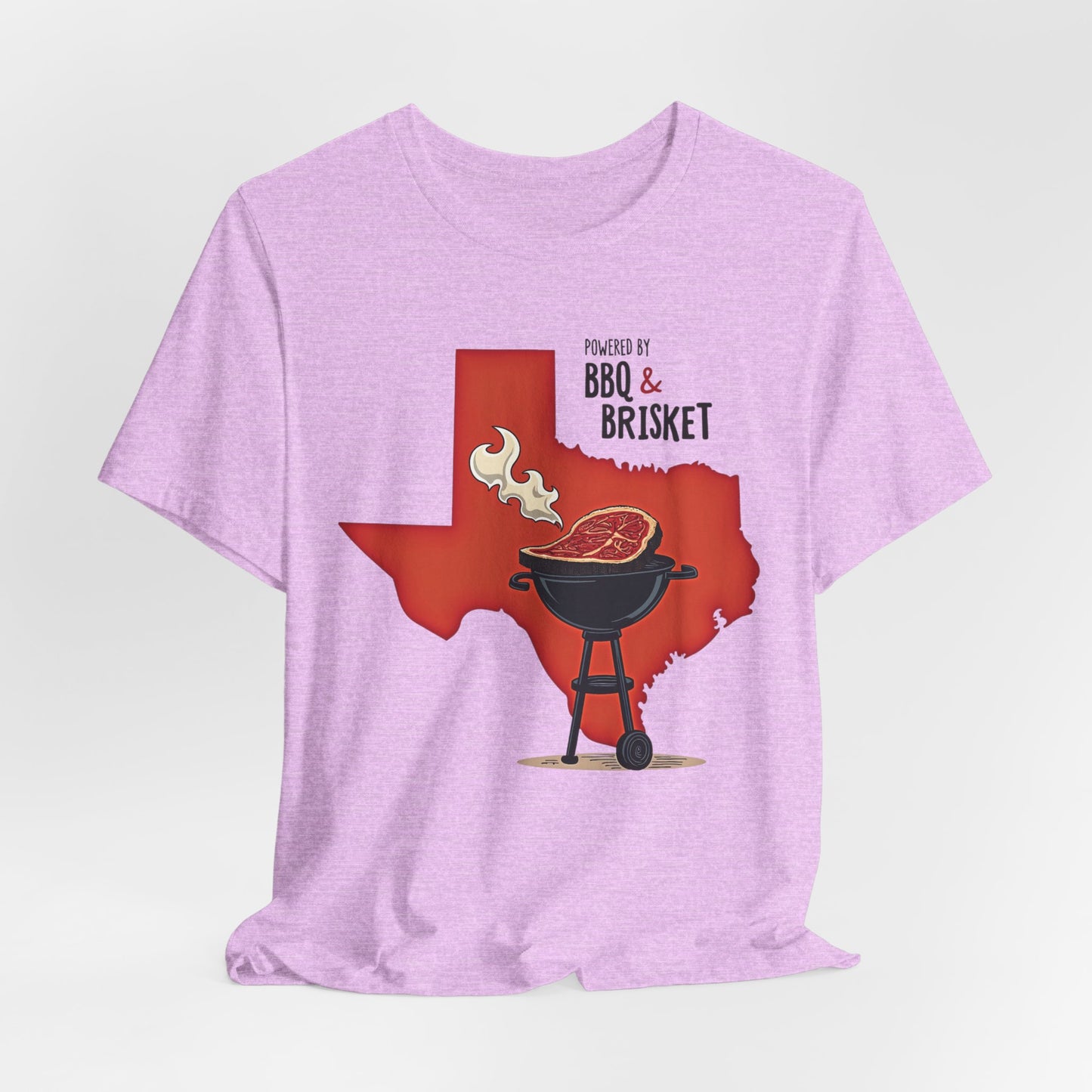 Texas - Powered by BBQ and Brisket T-Shirt III | Lone Star Foodie Tee