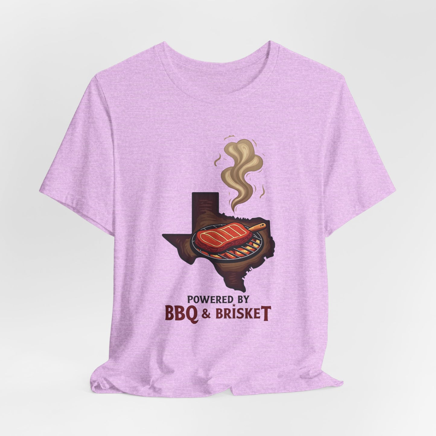 Texas - Powered by BBQ and Brisket T-Shirt | Lone Star Foodie Tee