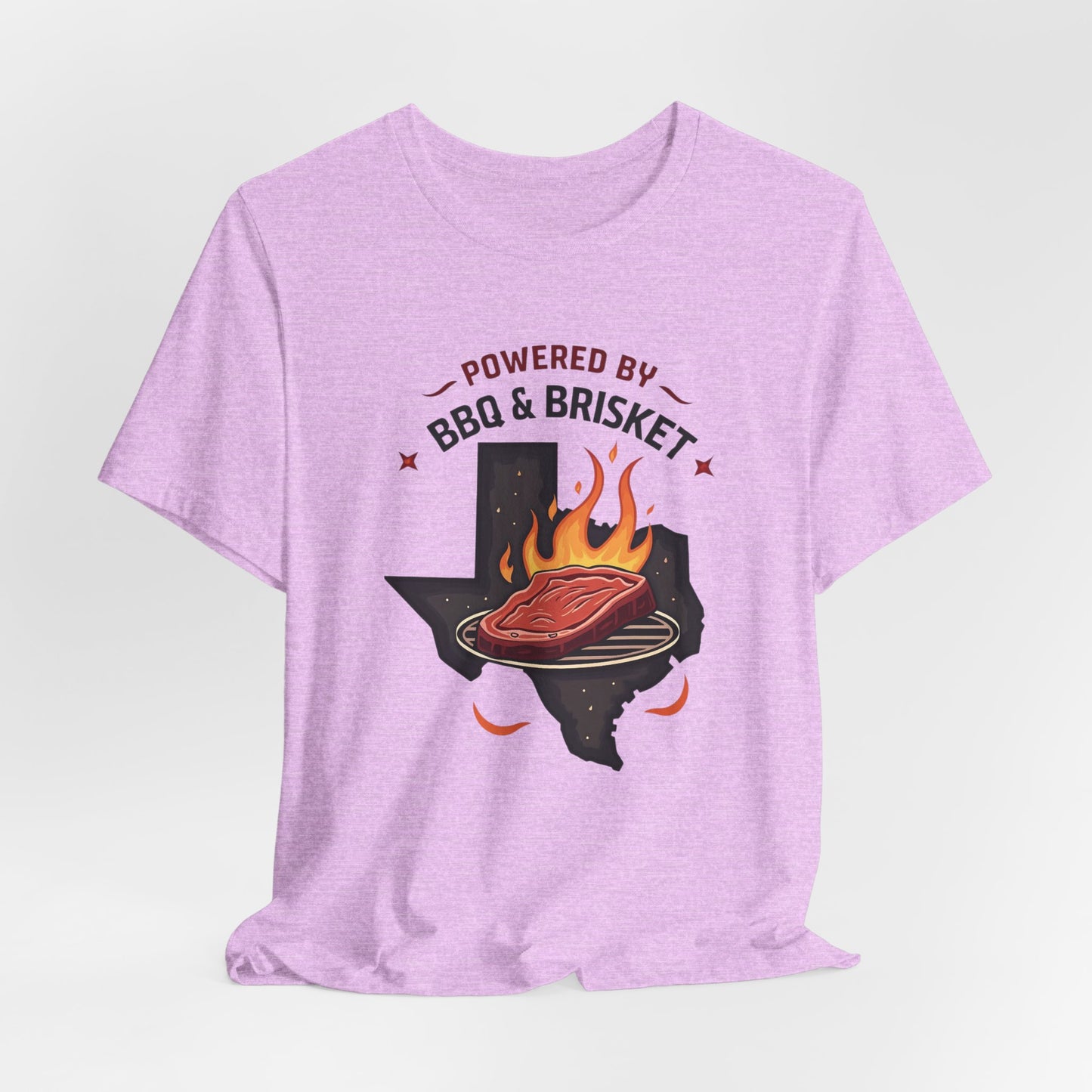 Texas - Powered by BBQ and Brisket T-Shirt II | Lone Star Foodie Tee