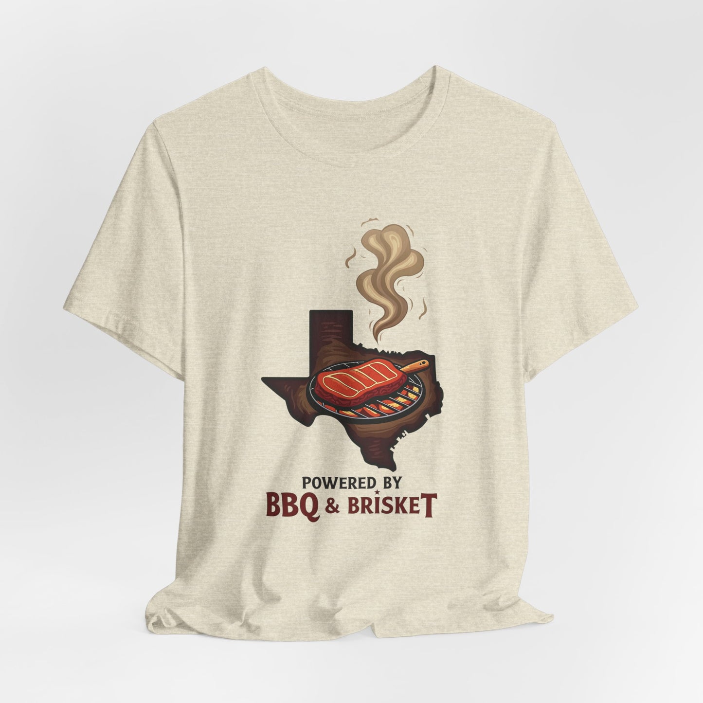 Texas - Powered by BBQ and Brisket T-Shirt | Lone Star Foodie Tee